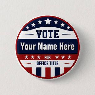 Maak een Aangepaste Verkiezing Politieke Knop Ronde Button 5,7 Cm