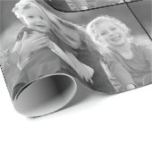 Maak een aangepaste vintage-uitstraling zwart-wit  cadeaupapier (Rol Hoek)