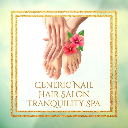 Maak een aanpassing aan Generic Nail Hair Salon Tr Raamsticker (Vel 3)