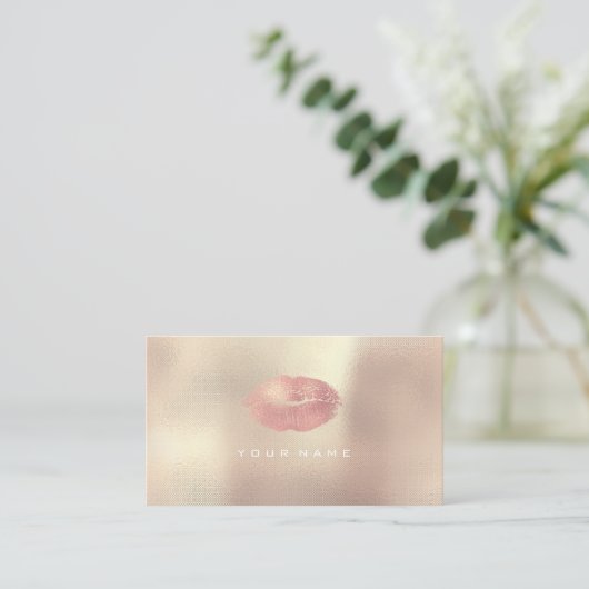 Maak een artistieke pieklijst Licht Roos Gold Pink Visitekaartje (Staand voorkant)