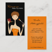 Maak een artistieke Vector Winkelmeisje Visitekaar Visitekaartje (Voorkant / Achterkant)