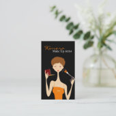 Maak een artistieke Vector Winkelmeisje Visitekaar Visitekaartje (Staand voorkant)