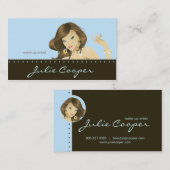 Maak een Artistist Visitekaartje Blauwe Vrouw (Voorkant / Achterkant)