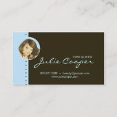 Maak een Artistist Visitekaartje Blauwe Vrouw (Achterkant)