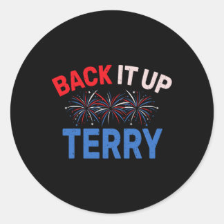 Maak een back-up op Terry, plaats deze in omgekeer Ronde Sticker