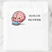 Maak een beslissing rechthoekige sticker (Tas)