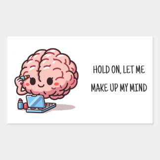 Maak een beslissing rechthoekige sticker