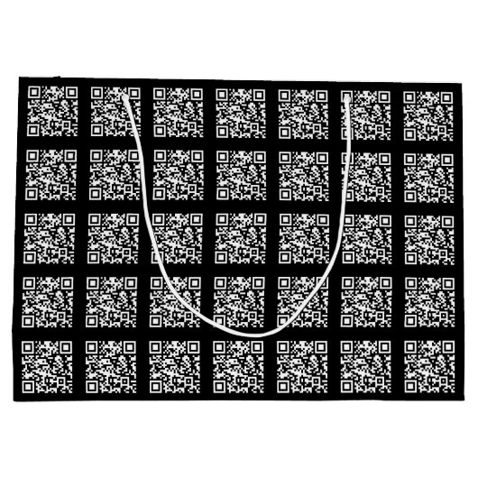 Maak een betegeld QR-codepatroon | Aanpasbare kleu Groot Cadeauzakje (Achterkant)