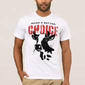 Maak een betere keuze Carnivoor Koe T-shirt (Voorkant)