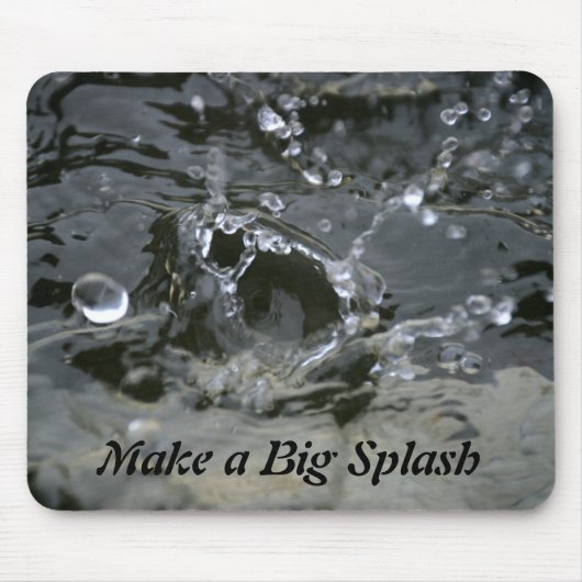 Maak een Big Splash Grey Fun Inspirerend Muismat (Voorkant)
