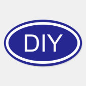 Maak een blauwe eurostijl ovale sticker (Voorkant)