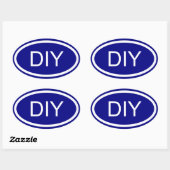 Maak een blauwe eurostijl ovale sticker (Vel)