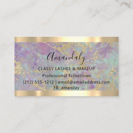 Maak een blijvende indruk met professionele make-u visitekaartje (Achterkant)