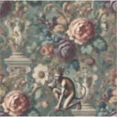 Maak een Buiging – Gotisch Bloemendesign Sticker (Voorkant)