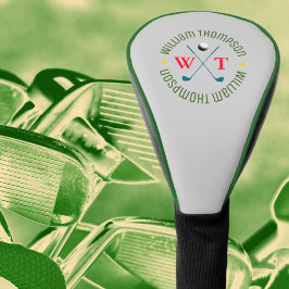 maak een cool monogram voor een golfspeler golfheadcover