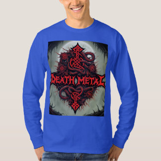 Maak een death metal logo met oude runen t-shirt