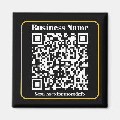 Maak een direct scanbare bedrijfs QR-code Magneet (Voorkant)