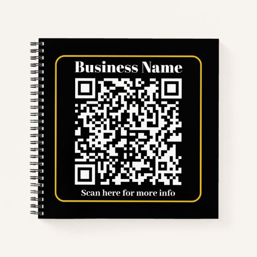 Maak een direct scanbare bedrijfs QR-code Notitieboek (Voorkant)