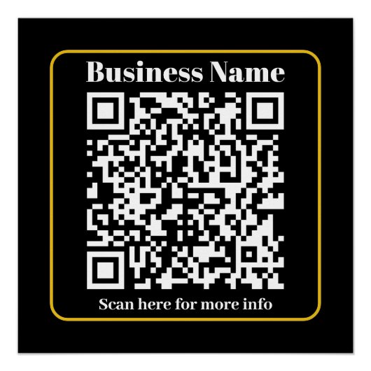 Maak een direct scanbare bedrijfs QR-code Perfect Poster (Voorkant)