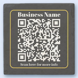 Maak een direct scanbare bedrijfs QR-code Stenen Onderzetter