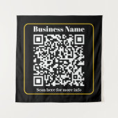 Maak een direct scanbare bedrijfs QR-code Wandkleed (Voorkant)