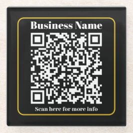 Maak een direct scanbare zakelijke QR-code Glazen Onderzetter