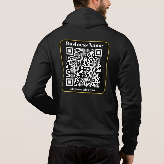 Maak een direct scanbare zakelijke QR-code Hoodie (Achterkant)