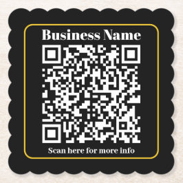 Maak een direct scanbare zakelijke QR-code Kartonnen Onderzetters