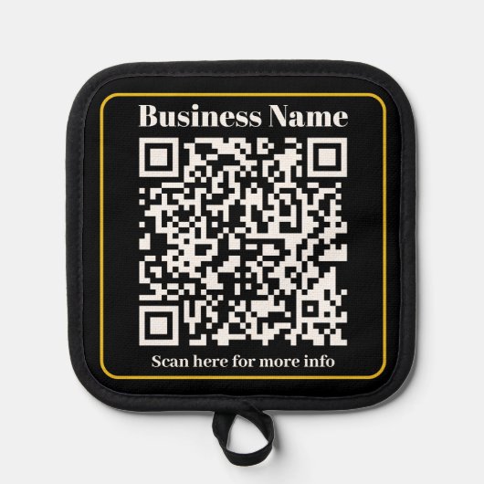 Maak een direct scanbare zakelijke QR-code Pannenlap (Voorkant)