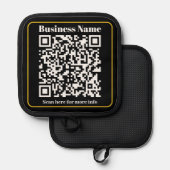 Maak een direct scanbare zakelijke QR-code Pannenlap (Voorkant / Achterkant)