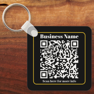 Maak een direct scanbare zakelijke QR-code Sleutelhanger