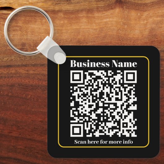 Maak een direct scanbare zakelijke QR-code Sleutelhanger (Voorkant)