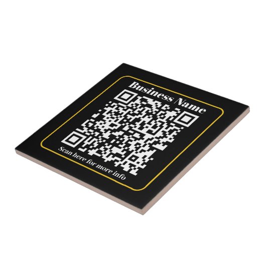 Maak een direct scanbare zakelijke QR-code Tegeltje (Zijkant)