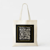 Maak een direct scanbare zakelijke QR-code Tote Bag (Achterkant)