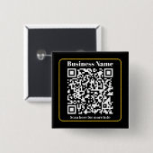 Maak een direct scanbare zakelijke QR-code Vierkante Button 5,1 Cm (Voorkant /achterkant)