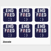 Maak een einde aan de Fed Vierkante Sticker (Vel)