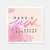 Maak een fijne feestdag in roze servet (Voorkant)