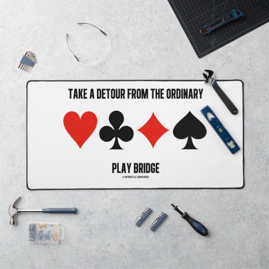 Maak een foto van de gewone Play Bridge Bureaumat (Werkstation)