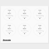 Maak een foto van een stijlvol huwelijksfeest ronde sticker (Vel)