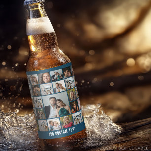 Maak een funky fotocollage met 27 foto's bier etiket