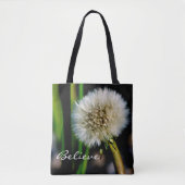 Maak een Gepersonaliseerd Wish, geloof, Dandelion Tote Bag (Voorkant)