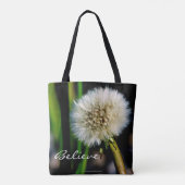 Maak een Gepersonaliseerd Wish, geloof, Dandelion Tote Bag (Achterkant)