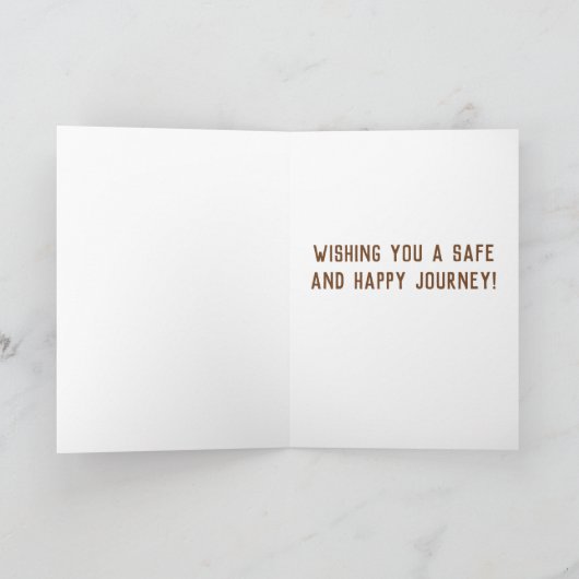 Maak een geweldige reis Bon Voyage Camera Wenskaar Kaart (Binnen)