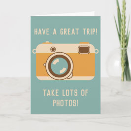 Maak een geweldige reis Bon Voyage Camera Wenskaar Kaart