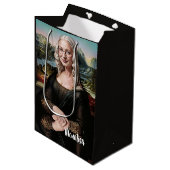 Maak een grappig gezicht medium cadeauzakje (Voorkant Gekanteld)