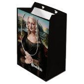 Maak een grappig gezicht medium cadeauzakje (Achterkant Gekanteld)