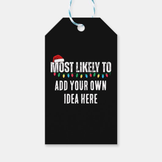 Maak een grappige 'Waarschijnlijk meest...' citaat Cadeaulabel (Voorkant)