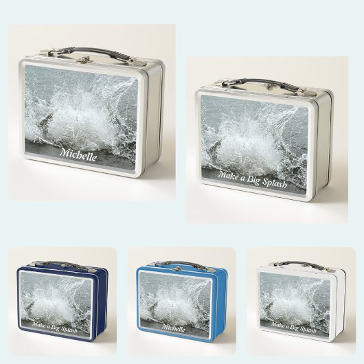 Maak een grote plons met water uit het meer