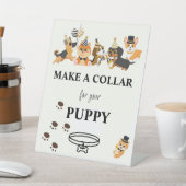 Maak een halsband teken, puppy Pawty Reclamebord Met Voetstuk (Insitu)