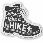 Maak een Hike Boot Silhouette Design Sticker (Voorkant)